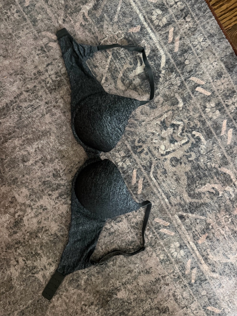 Victoria's Secret Heathered Black T-Shirt Bra